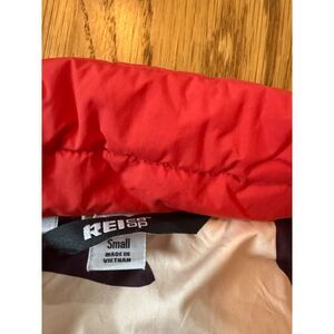 REI red puffer jacket